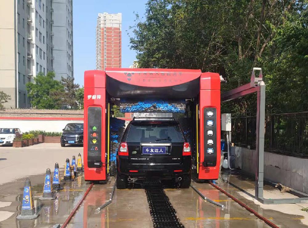 啟航能源加油站往復機洗車機安裝完畢